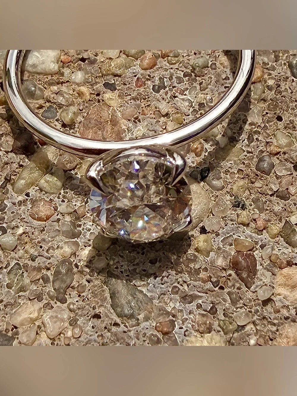 IGI Certified 2.02 CT Oval Lab Grown Diamond 14K Solid White Gold Ring Size 7